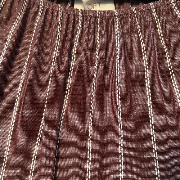 LOFT Chocolate Striped Blouse - Picture 6 of 6